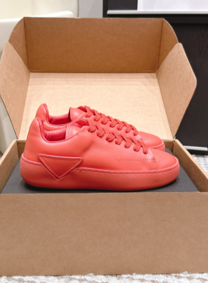 Prada coral chunky low-top sneakers