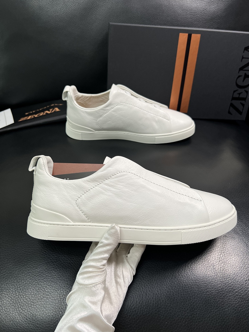 Zegna White Shoes