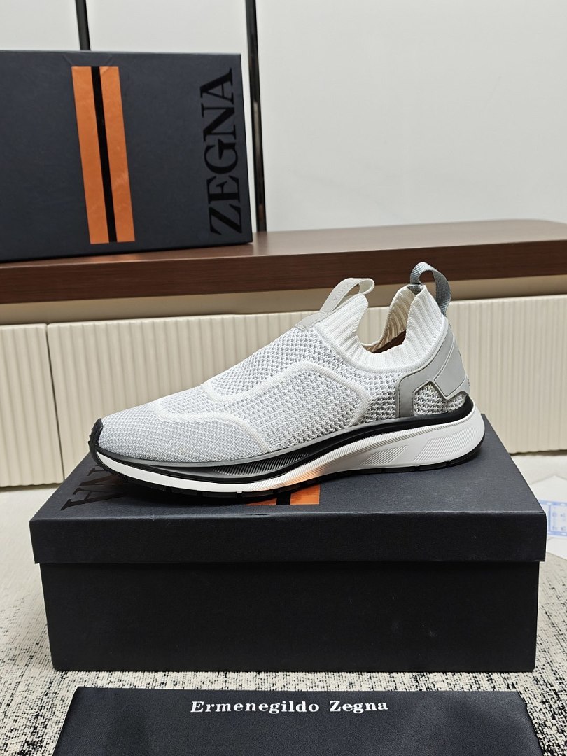 Zegna White Shoes