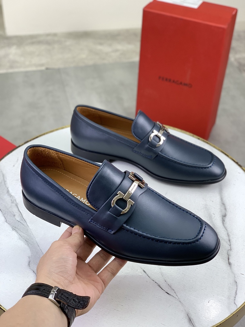 Salvatore Ferragamo Blue Shoes
