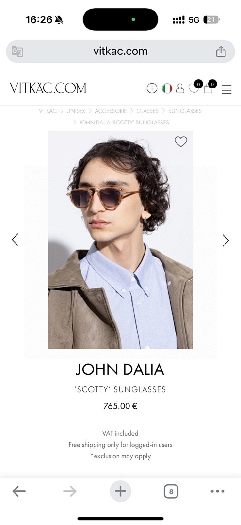 John Dalia Brown Sunglasses
